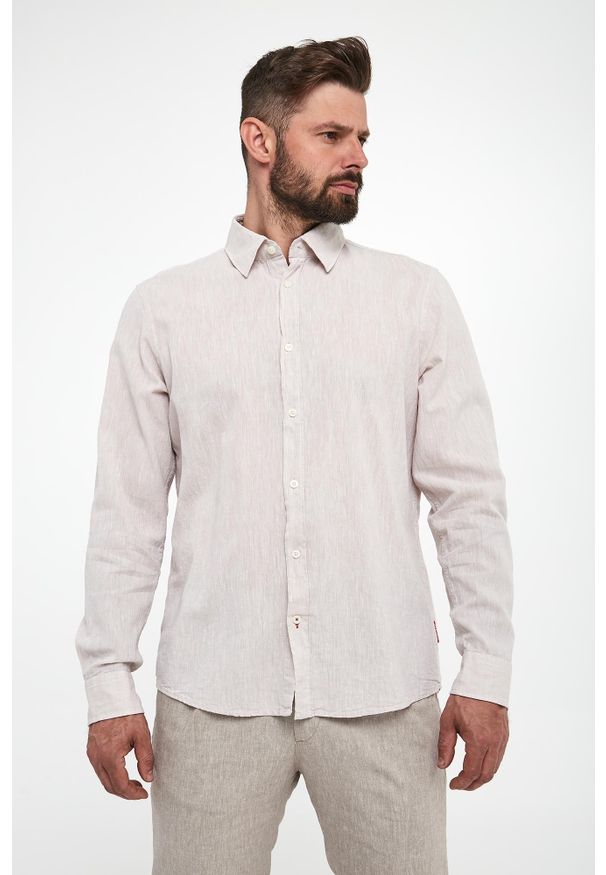 JOOP! Jeans - Koszula męska lniana Hanson JOOP! JEANS. Materiał: len