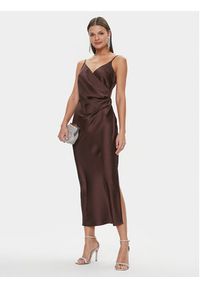 Imperial Sukienka koktajlowa AB5MGBA Brązowy Regular Fit. Kolor: brązowy. Materiał: syntetyk. Styl: wizytowy #4