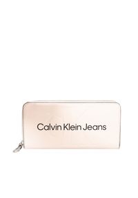 Calvin Klein Jeans Portfel | K60K607634TGE | Kobieta | Beżowy. Kolor: beżowy. Materiał: jeans