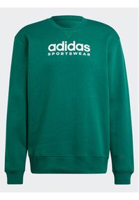 Adidas - adidas Bluza All SZN Fleece Graphic IJ9440 Zielony Loose Fit. Kolor: zielony. Materiał: bawełna #4