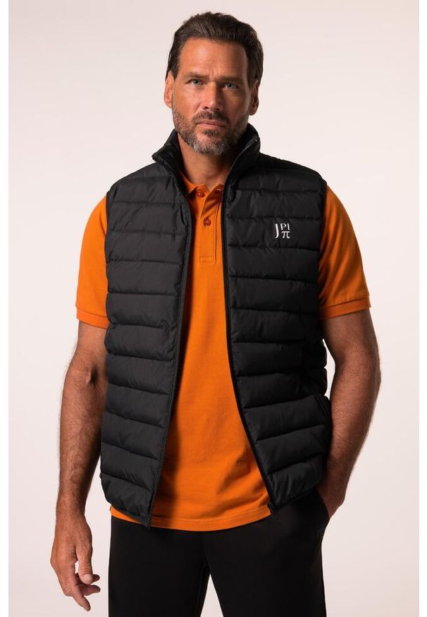 JAY-PI - Męska Kamizelka pikowana outdoor Belly Fit w torbie do przechowywania. Kolekcja: plus size. Kolor: czarny. Materiał: materiał, poliester, poliamid