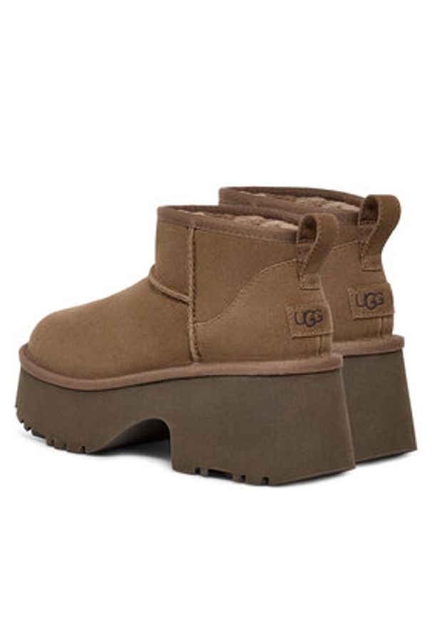 Ugg Śniegowce W Classic Ultra Mini Heights 1158311 Zielony. Kolor: zielony. Materiał: zamsz, skóra