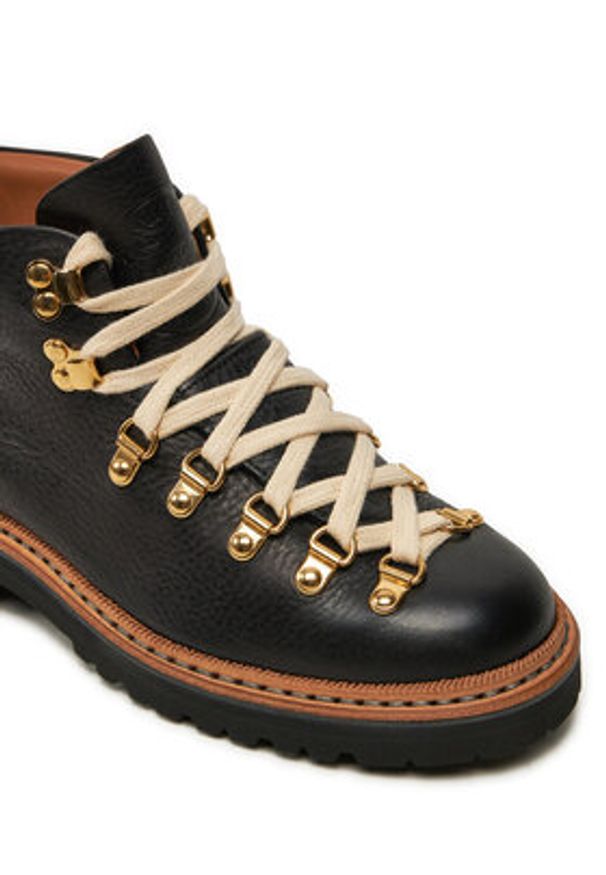 Fracap Trapery Magnifico M120 Czarny. Kolor: czarny. Materiał: skóra