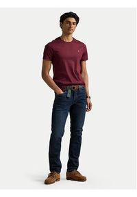 Polo Ralph Lauren T-Shirt 710740727098 Bordowy Custom Slim Fit. Typ kołnierza: polo. Kolor: czerwony. Materiał: bawełna #3