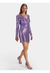 Swing Sukienka koktajlowa 5AG13800 Fioletowy Slim Fit. Kolor: fioletowy. Materiał: syntetyk. Styl: wizytowy #6