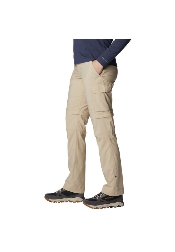 columbia - Spodnie sportowe damskie Silver Ridge Utility Convertible Pant. Kolor: beżowy. Materiał: poliester