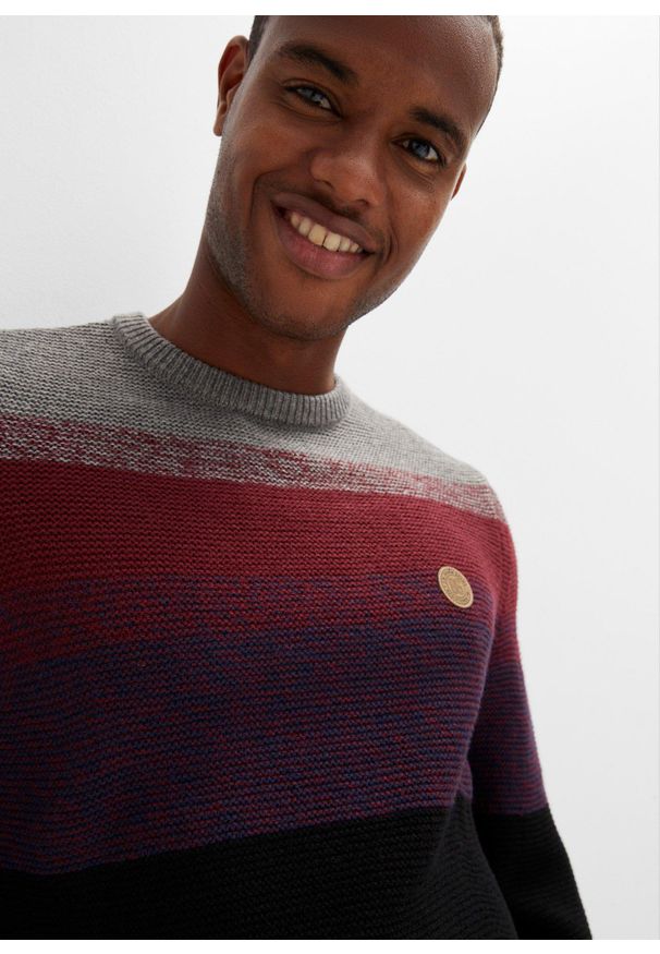 bonprix - Cienki sweter w cieniowanym kolorze. Kolor: szary