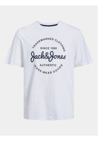 Jack & Jones - Jack&Jones T-Shirt Forest 12247972 Biały Standard Fit. Kolor: biały. Materiał: bawełna