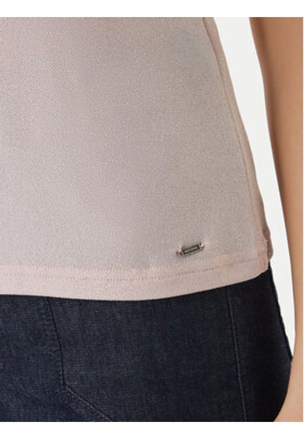 Morgan Bluzka 212-DIWI Różowy Regular Fit. Kolor: różowy. Materiał: syntetyk