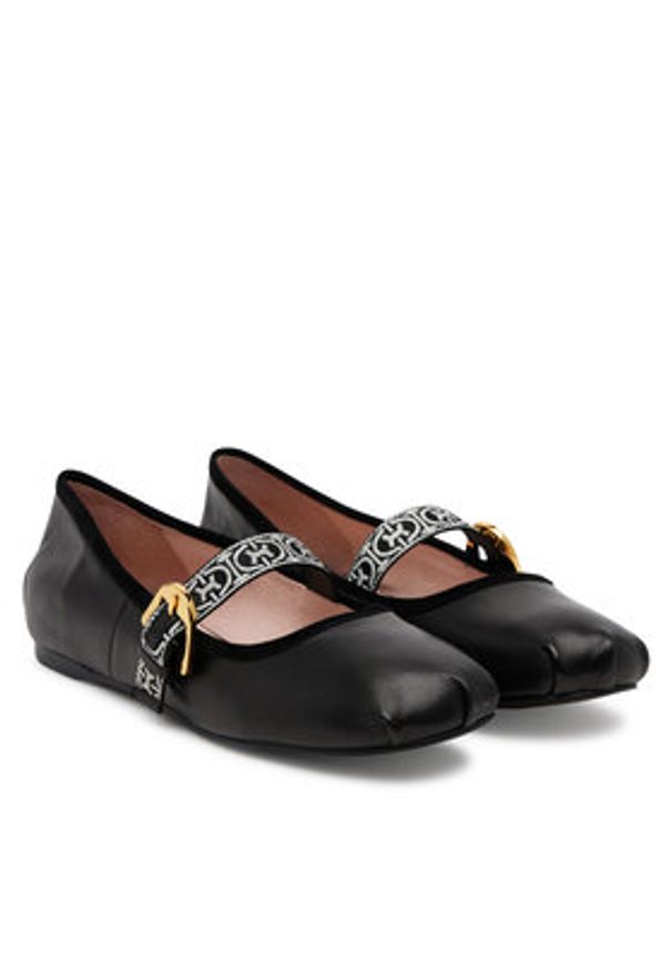 Coccinelle Baleriny E4 S15 19 01 01 Czarny. Kolor: czarny. Materiał: skóra