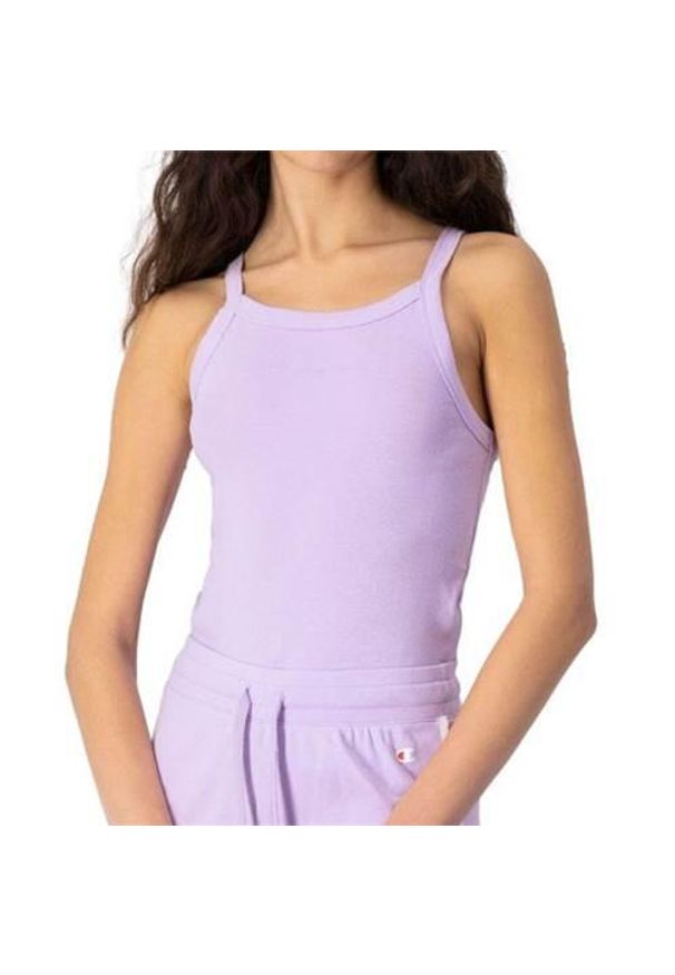 Koszulka sportowa damska Champion Tank Top. Kolor: fioletowy. Materiał: bawełna. Długość rękawa: bez rękawów