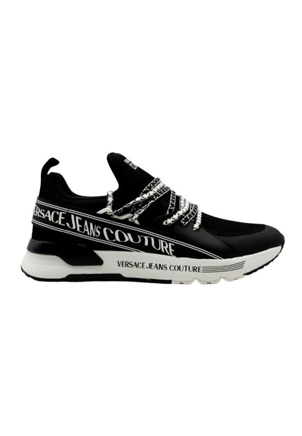 Versace Jeans Couture - VERSACE JEANS COUTURE Czarne sneakersy męskie Fondo Dynamic Dis. Sa3, Rozmiar 44. Kolor: czarny