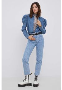 Levi's® - Levi's jeansy 501 CROP damskie high waist. Okazja: na spotkanie biznesowe. Stan: podwyższony. Kolor: niebieski. Styl: biznesowy