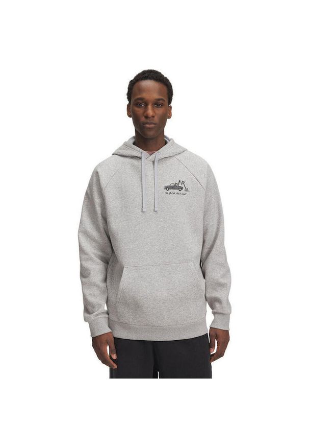 Bluza Under Armour Rival Fleece HBR Logo Hoodie. Kolor: szary. Sport: fitness