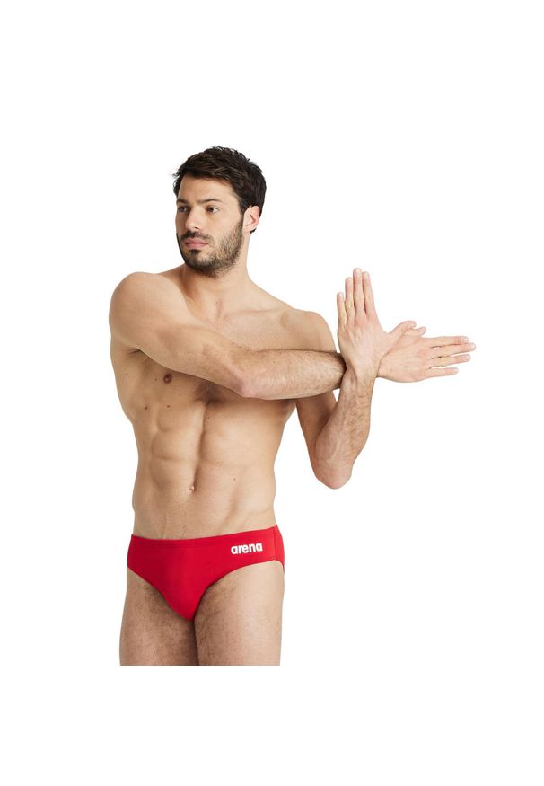 Kąpielówki Arena Team Swim Briefs Solid. Kolor: czerwony