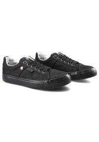 Czarne Trampki Lee Cooper Damskie Lekkie Półbuty. Okazja: na co dzień. Zapięcie: sznurówki. Kolor: czarny. Materiał: guma, materiał. Wzór: jednolity. Styl: casual, sportowy, klasyczny #9