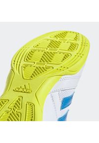 Adidas - Buty do piłki nożnej halowej dla dzieci ADIDAS Super Sala Futsal. Kolor: żółty, niebieski, wielokolorowy, biały. Materiał: kauczuk, syntetyk. Szerokość cholewki: normalna. Sport: piłka nożna