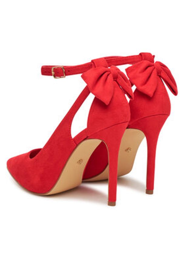 DeeZee Szpilki AB-8868 Czerwony. Kolor: czerwony. Materiał: materiał. Obcas: na szpilce