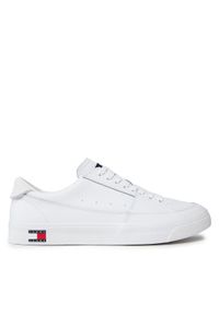 Tommy Jeans Sneakersy Th Central Cc And Coin EM0EM01398 Biały. Kolor: biały. Materiał: skóra