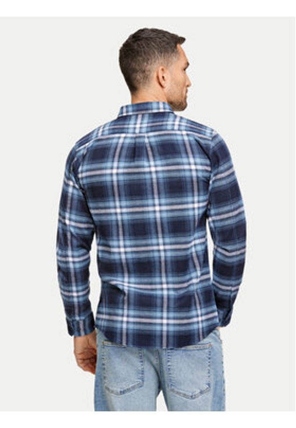 Lindbergh Koszula 30-225054 Granatowy Relaxed Fit. Kolor: niebieski. Materiał: bawełna