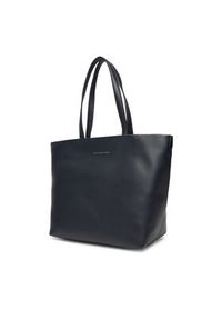 TOMMY HILFIGER - Tommy Hilfiger Torebka Th Logotape Tote AW0AW17693 Granatowy. Kolor: niebieski. Materiał: skórzane #4