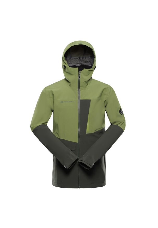ALPINE PRO - Kurtka męska trekkingowa wodoodporna Alpine Pro Zarr 2. Kolor: zielony. Materiał: hardshell. Sport: turystyka piesza, wspinaczka
