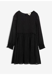 bonprix - Sukienka szyfonowa. Kolor: czarny. Materiał: szyfon #1