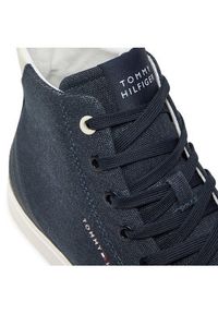 TOMMY HILFIGER - Tommy Hilfiger Tenisówki Th Hi Vulc Summer Cvs FM0FM05076 Granatowy. Kolor: niebieski. Materiał: materiał