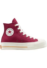 Buty sportowe damskie Converse Chuck Taylor All Star Lift. Kolor: czerwony. Materiał: materiał. Styl: sportowy #1