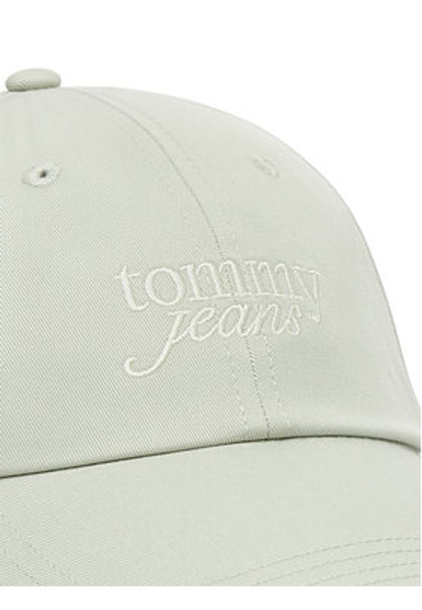 Tommy Jeans Czapka z daszkiem Script AW0AW17815 Zielony. Kolor: zielony. Materiał: bawełna