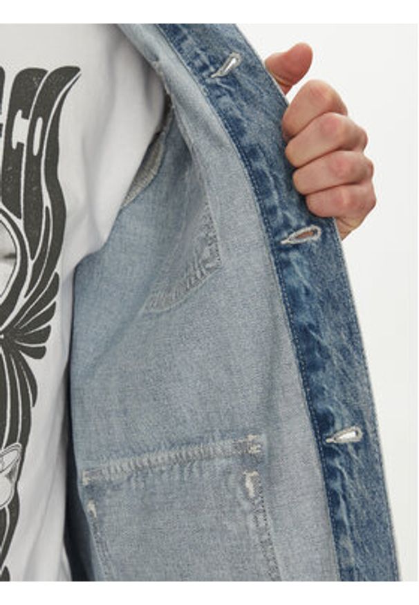 Levi's® Kurtka jeansowa Engineer A0744-0003 Niebieski Relaxed Fit. Kolor: niebieski. Materiał: bawełna