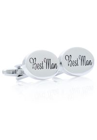 Modini - Srebrne spinki do mankietów - Best Man L08. Kolor: srebrny #1