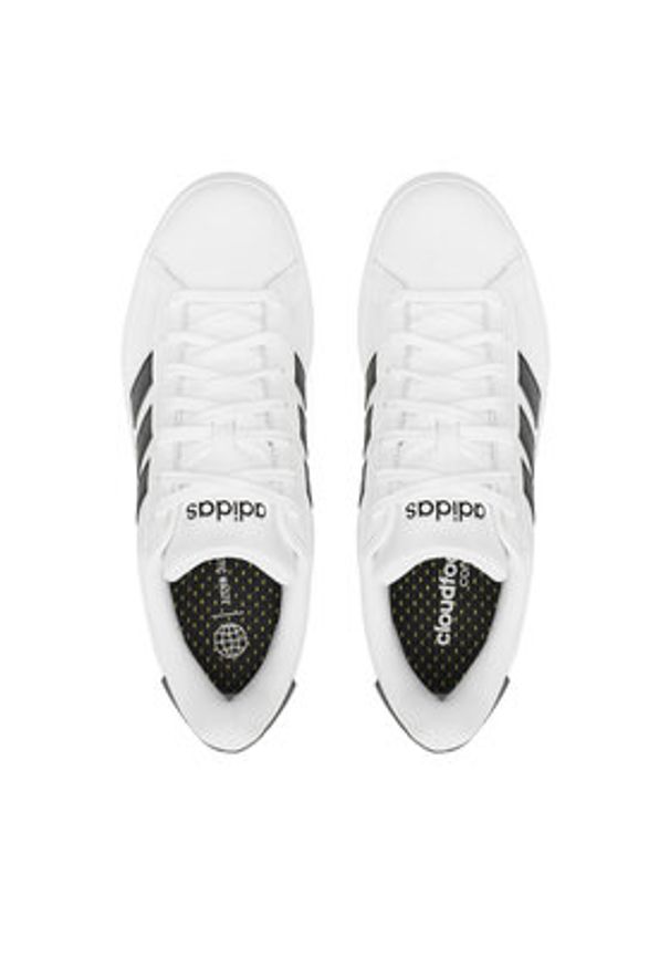 Adidas - adidas Sneakersy Grand Court Cloudfoam GW9195 Biały. Kolor: biały. Materiał: skóra. Model: Adidas Cloudfoam