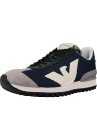 Buty EA7 X4X583 Niebieski. Kolor: niebieski. Materiał: tkanina, skóra #1