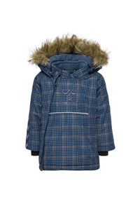 Kurtka przeciwdeszczowa dla chłopca niemowlaka Hummel hmlJESSIE. Kolor: niebieski, turkusowy, wielokolorowy. Materiał: polar, tkanina