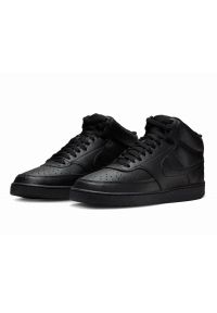 Buty Nike Court Vision Mid Nn DN3577-003 czarne. Kolor: czarny. Materiał: materiał, syntetyk, skóra. Szerokość cholewki: normalna. Model: Nike Court #3