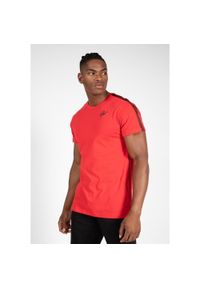 GORILLA WEAR - Gorilla Wear USA Chester T-shirt - czerwono/czarna koszulka na trening. Kolor: czerwony. Sport: fitness