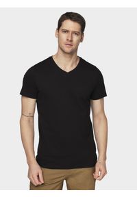 4f - T-shirt męski. Kolor: czarny. Materiał: dzianina #1
