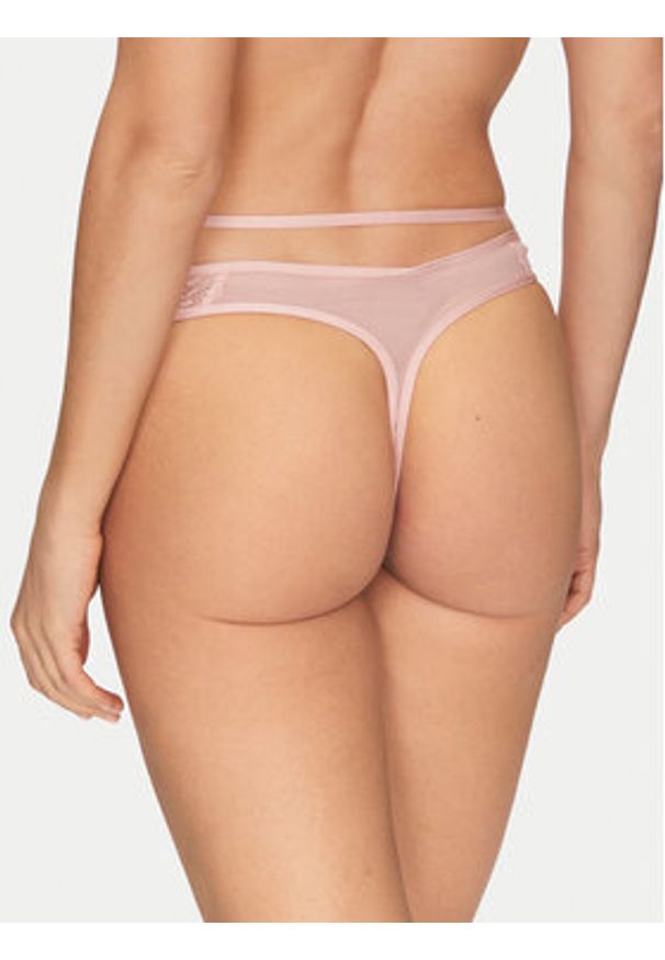Hunkemöller Komplet stringów 301423 Różowy. Kolor: różowy. Materiał: syntetyk