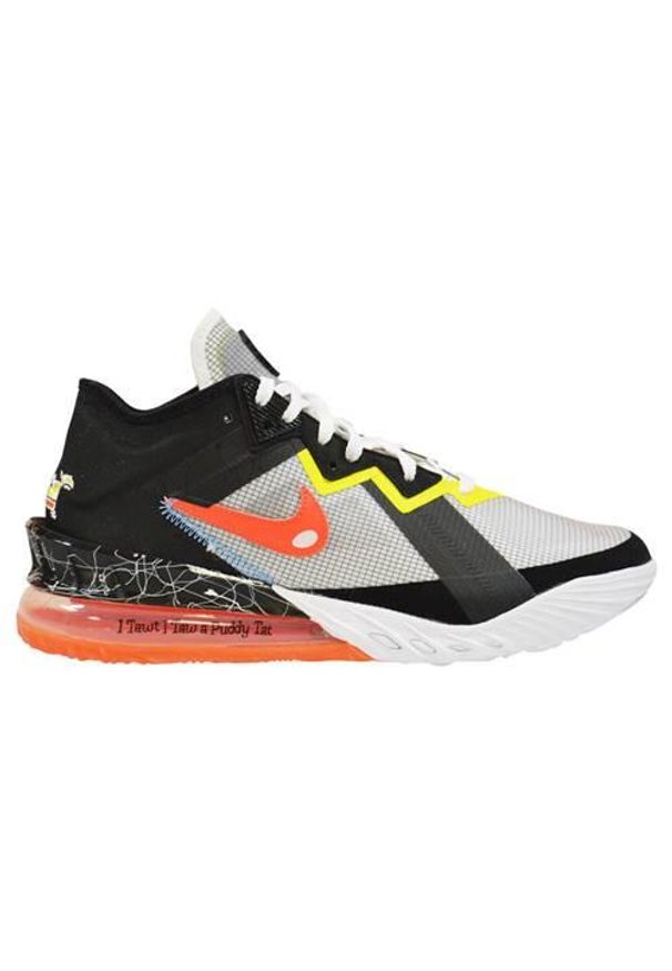 Buty koszykarskie męskie Nike Lebron 18 Sylvester VS Tweety. Zapięcie: sznurówki. Kolor: wielokolorowy, czarny. Materiał: materiał. Szerokość cholewki: normalna