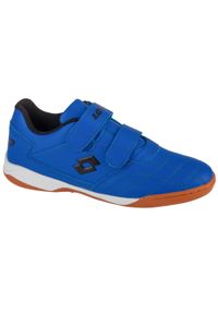 LOTTO - Buty treningowe halowe do futsalu dziecięce Lotto Pacer. Kolor: niebieski. Materiał: syntetyk, materiał