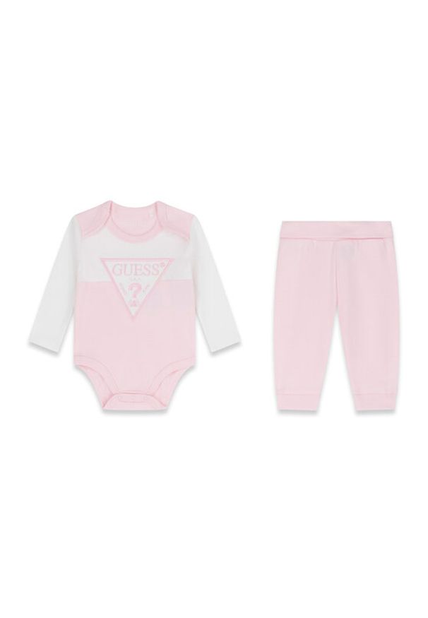 Guess Komplet body i spodnie H6YG04 4K4125 Różowy jasny. Kolor: różowy. Materiał: bawełna