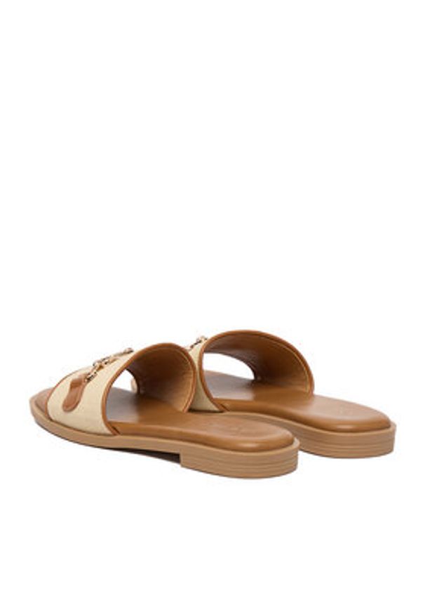 Nine West Klapki CEO-678322-84 Beżowy. Kolor: beżowy. Materiał: materiał