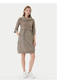 Joseph Ribkoff Sukienka codzienna 173444F25 Khaki Regular Fit. Okazja: na co dzień. Kolor: brązowy. Materiał: syntetyk. Typ sukienki: proste. Styl: casual #5