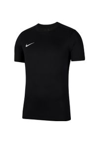 Koszulka piłkarska dziecięca Nike Dry Park VII treningowa szybkoschnąca Dri Fit. Kolor: czarny. Długość rękawa: krótki rękaw. Technologia: Dri-Fit (Nike). Długość: krótkie. Sport: piłka nożna