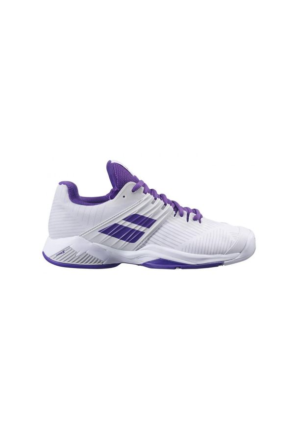 Buty tenisowe damskie Babolat Propulse Fury All Court women white/purple 38. Kolor: fioletowy, wielokolorowy, biały. Sport: tenis