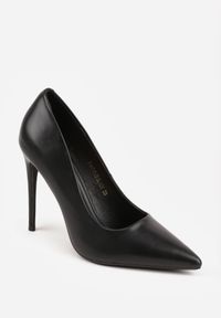 Born2be - Czarne Klasyczne Szpilki VICES o Gładkim Wykończeniu Selimya. Okazja: na co dzień, na ślub cywilny, do pracy, na wesele. Kolor: czarny. Materiał: jeans. Wzór: gładki. Obcas: na szpilce. Styl: klasyczny #4