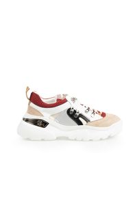 Baldinini Sneakersy | 098054XVERS | Kobieta | Biały, Czerwony. Kolor: wielokolorowy, czerwony, biały. Materiał: skóra, materiał