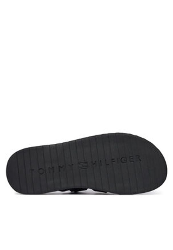 TOMMY HILFIGER - Tommy Hilfiger Klapki Adjustable Premium Suede FM0FM05774 Granatowy. Kolor: niebieski. Materiał: zamsz, skóra