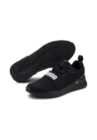 Buty fitness męskie Puma Wired Run. Kolor: czarny, biały, wielokolorowy. Sport: fitness, bieganie